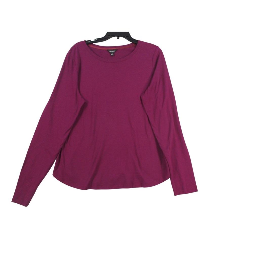 The Limited Womens XL Berry Purple Long Sleeve Crew Neck Knit Top Shirt‎ Solid